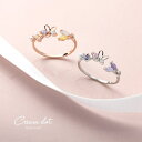CREAM-DOT リング 指輪 レディース キュービックジルコニア ビジュー 花 フラワー 13号 オープンリング マルチカラー メルヘンチック フェミニン 大人 華奢 ピンクゴールド シルバー アクセサリー