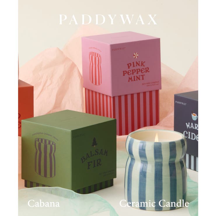 U-STREAM パディワックス PADDY WAX Cabana カバナ Ceramic Candle セラミック キャンドル ルームフレグランス 6.5oz 184g 香水・ディフューザー・キャンドル