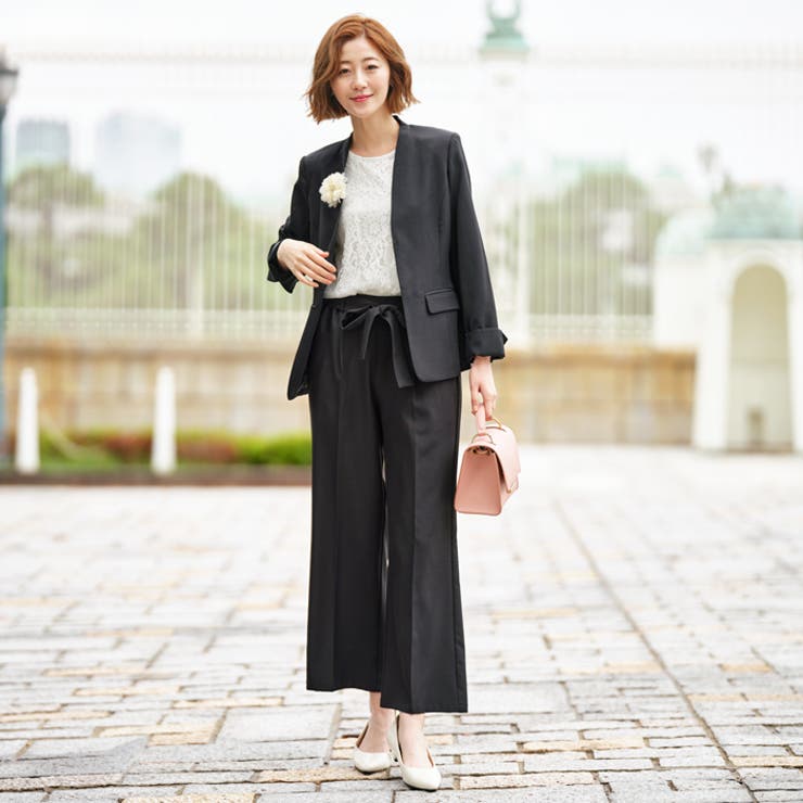 楽天市場】ノーカラー（パンツスーツ｜スーツ・セットアップ