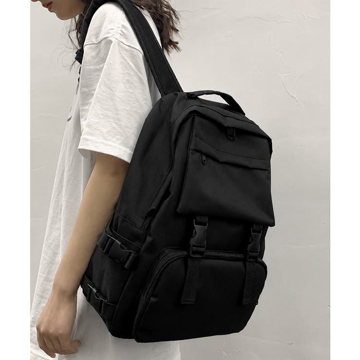 SUNSHINE CLOSET 多収納ナイロンリュックサック ユニセックススポーティリュックA4対応 通勤通学カジュアル鞄トラベル旅行バッグミリタリー風 バッグ・鞄 shoplistselect-10538798 SHOPLIST パッケージ画像