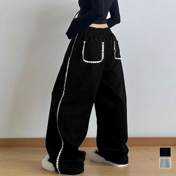 送料無料 レディース ハイウエスト リラックスパンツ ウエストゴム ワイドパンツ ゆったり イージーパンツ 体型カバー ズボン秋冬 カジュアルパンツ黒 着やせロングパンツ ダンスボトムス脚長