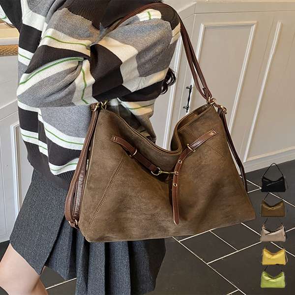 送料無料 レディース 大容量 秋冬斜めがけバッグ ベルトモチーフ 3WAYバッグ 通勤通学 リュックサック a4対応 大きめかばん 無地おしゃれトート レトロ肩掛けバッグ カジュアルカバン黒