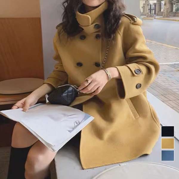 楽天市場】スタンドカラー pコートの通販