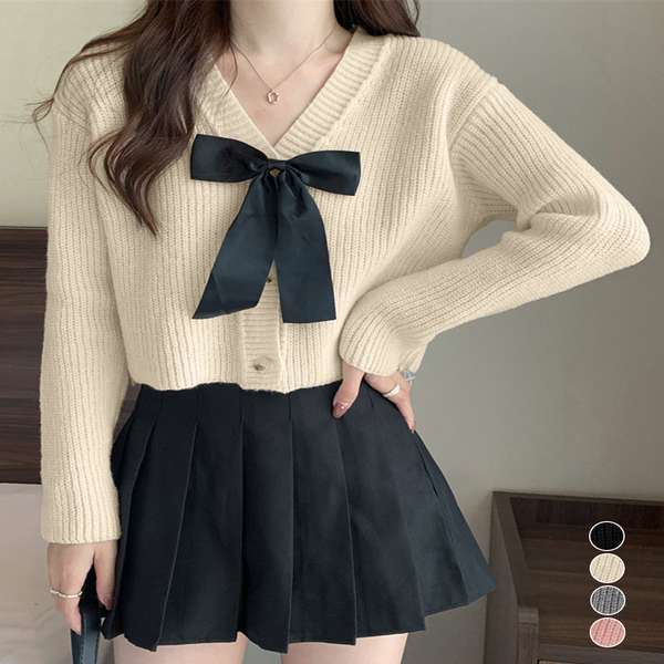 送料無料 レディース ニットセーター Vネック ショート丈 無地 長袖 羽織り おしゃれ 可愛い きれいめ ニットアウター ニットトップス無地 前開き トップス ニットウエア 長袖