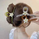 【クーポン利用で1,913円】送料無料 フラワーモチーフ ヘアアクセサリー しっかり挟める髪留め レディース 髪飾り オルチャン ヘアアレンジ 大人かわいい 簡...
