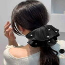 送料無料 サテン風ボリュームシュシュ 光沢感ヘアアクセサリー 簡単まとめ髪グッズ ハーフアップ 可愛いポニーテール髪飾り きれいめ ヘアアレンジ小物 結婚式デー...