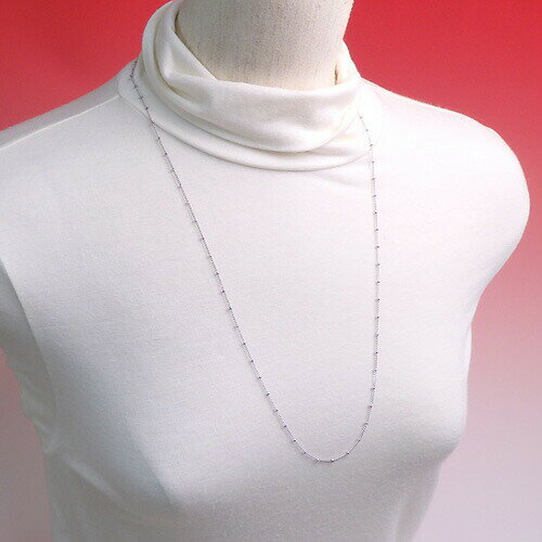 メール便 シルバーチェーン 70cm ロングネックレス カシメ玉付 喜平 チェーン 銀 クリスマス ギフトに プレゼントに