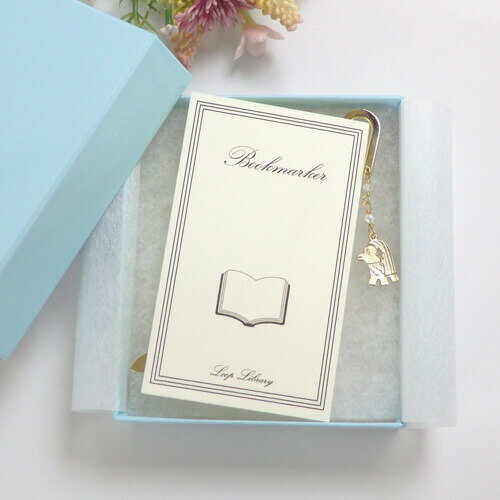 クロネコ便 ギフトケース入り しおり ブックマーカー アマビエ様 淡水パール スワロフスキー 金属 メタル シルバーカラー ゴールドカラー 栞 帯飾り