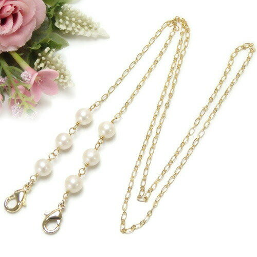 メール便 マスクチェーン コロコロパール 淡水真珠 マスクストラップ マスクコード マスクホルダー マスクネックストラップ パール 韓国 おしゃれ レディース 2