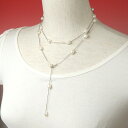 ネックレス パール シルバーチェーン ロングネックレス ステーション 90cm 淡水パール 淡水真珠 真珠 上質 ベネチアンチェーン 敬老の日 ギフトに プレゼントに