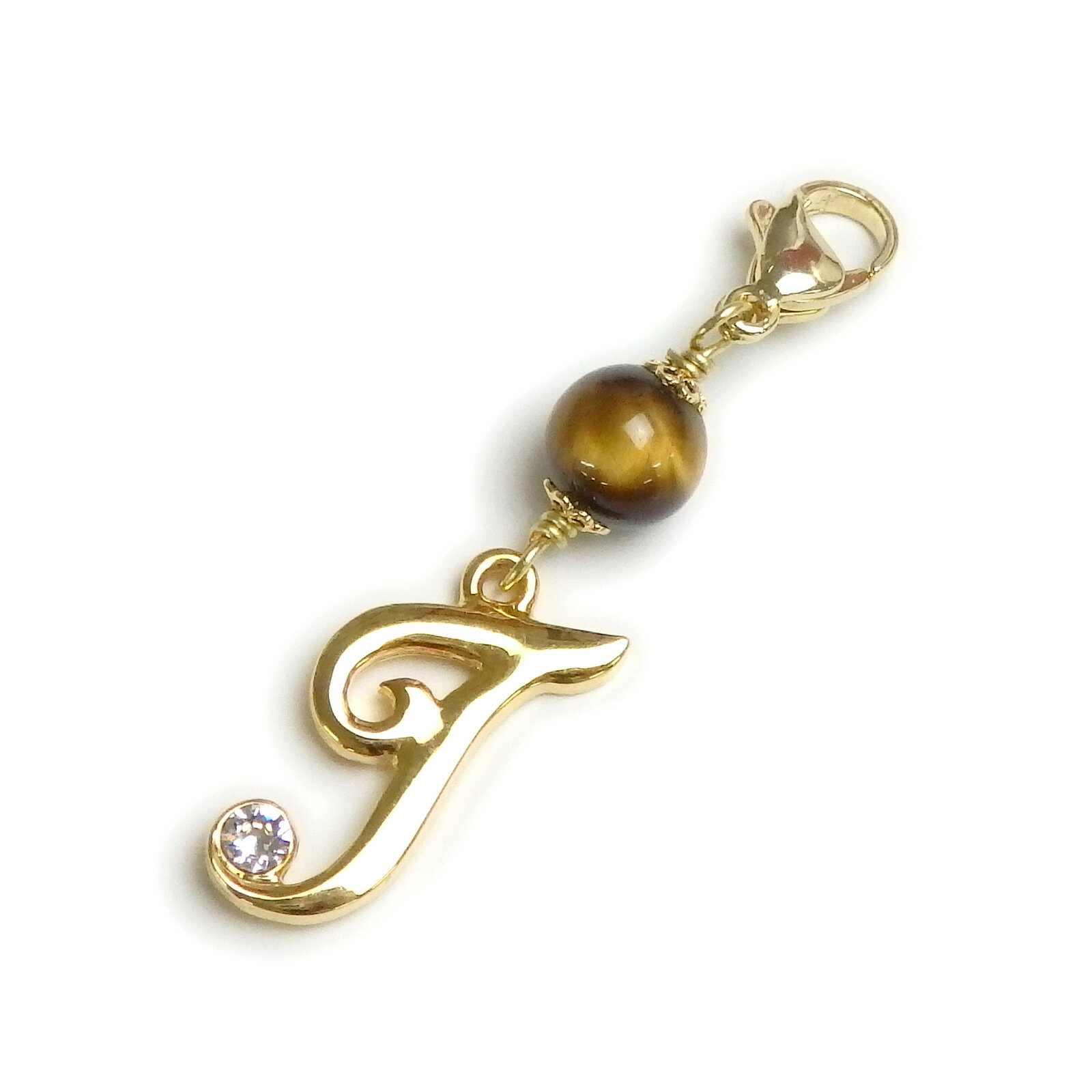 メール便 ストラップ 天然石 ＆ アルファベット 筆記体 ゴシック体 イニシャル 英字 パワーストーン パール ラインストーン 根付け 根付 推し活 3