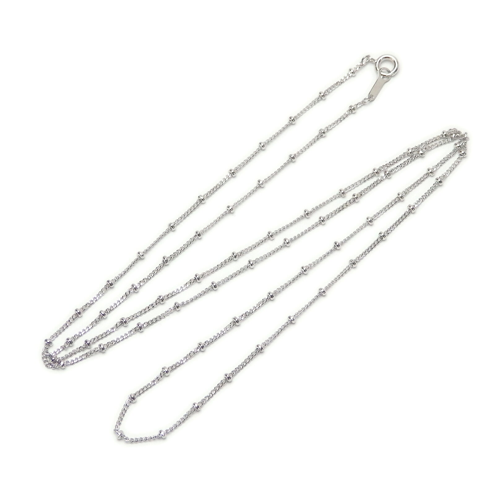 ショップループのメール便 シルバーチェーン 70cm ロングネックレス カシメ玉付 喜平 チェーン 銀 敬老の日 ギフトに プレゼントに silver_s｜アングル3