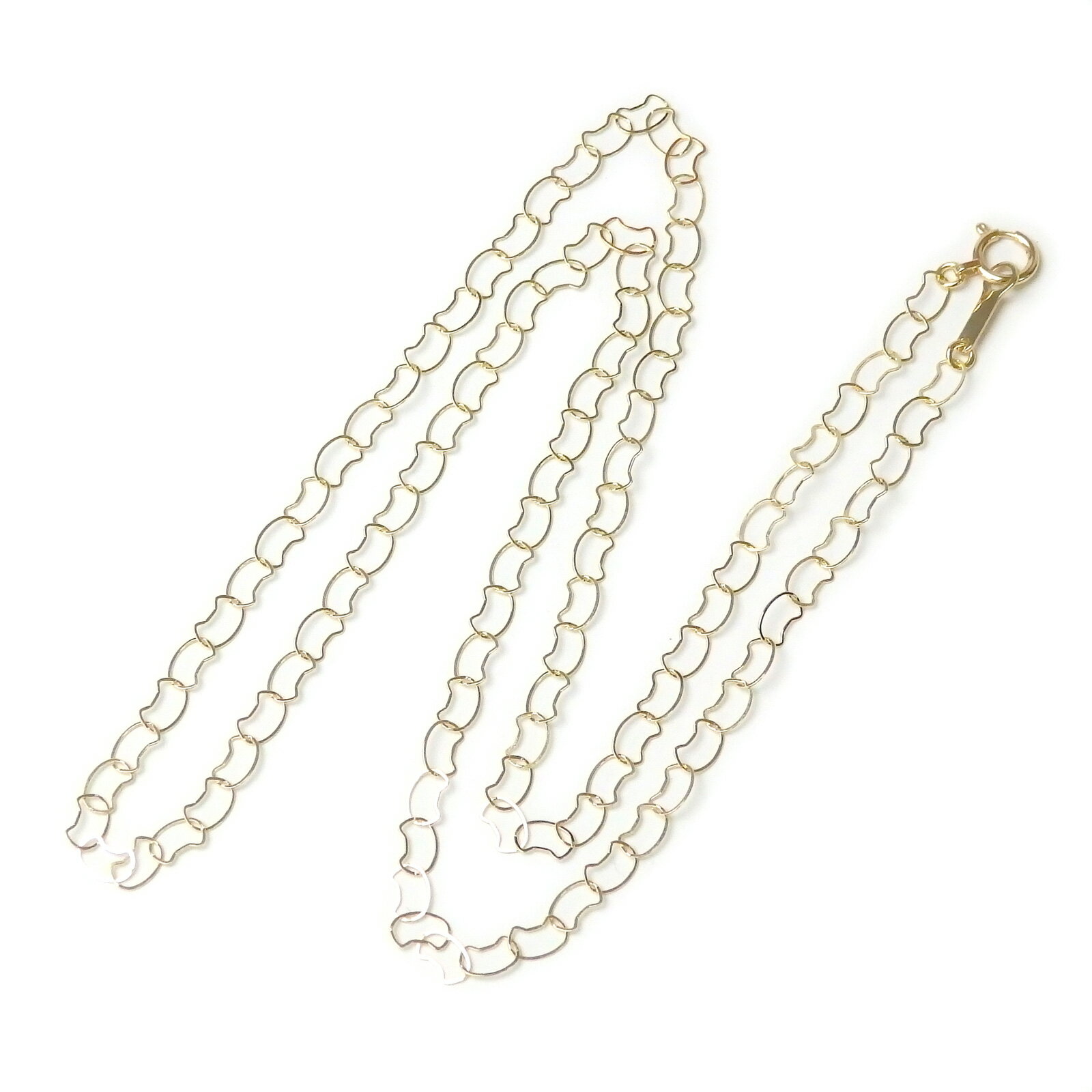 ネックレス K18 18金 猫ちゃん ゴールド チェーン 50cm 猫 ねこ K18YG イエローゴールド cat クリスマス プレゼントに ギフトに