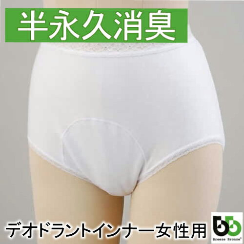 ブリーズブロンズ デオドラントインナー K-5 消臭ショーツ 女性用 吸水パット併用型 軽失禁パンツ 消臭 失禁ショーツ 日本製 尿漏れ 介護