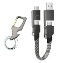 6in1USBケーブル usb type-c 合金製 ライトニングケーブル 充電 携帯用 マルチケーブル iPhone Andoroid iPad 6-6in1 iPhone 充電 ケーブル 変換 急速充電 スマホからスマホに充電 incharge6 後継 インチャージ マルチ充電ケーブル インチャージ6 多機能キーホルダー付き