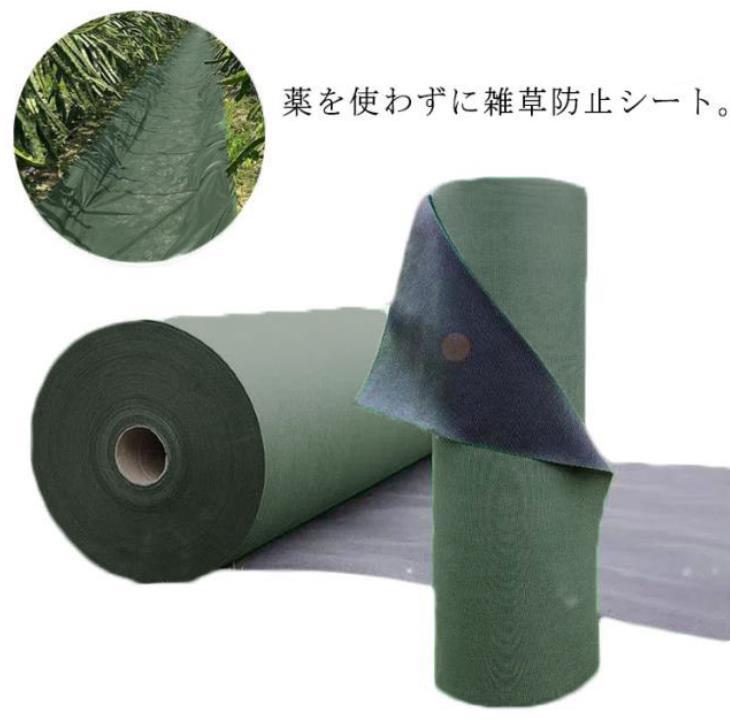 2m×0m 防草シート 除草シート 240 グリーン ピン20本付き 厚手 強力タイプ シート...