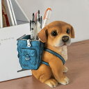 かわいい犬 ペン立て オフィス 家庭 誕生日プレゼント 樹脂製 デスク 装飾 飾り