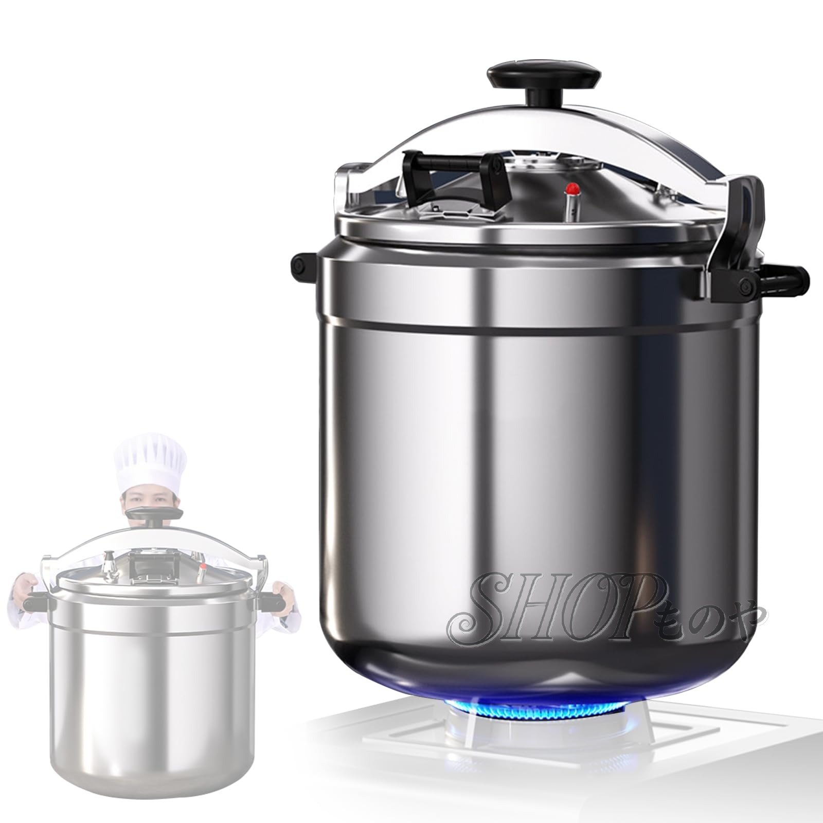 Rakuten - 圧力鍋 大容量 業務用 45L-100L アルミニウム合金製 5重安全機能 IH/直火/ガス対応 360°均一加熱 強力圧力調理鍋 両手ハンドル 防爆設計 気密性が高く 操作が簡単 超高圧で省エネ 時短 飲食店/給食センター最適 IH・直火両対応 70L