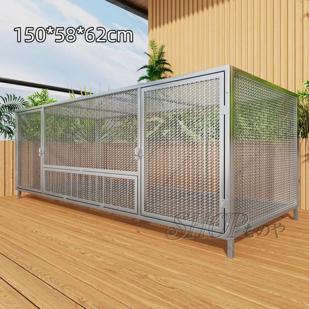 Rakuten - 大型のステンレス製鶏小屋、高密度メッシュ、天窓と正面玄関付き、通気性があり、組み立てが簡単、屋内と屋外での使用に適しています