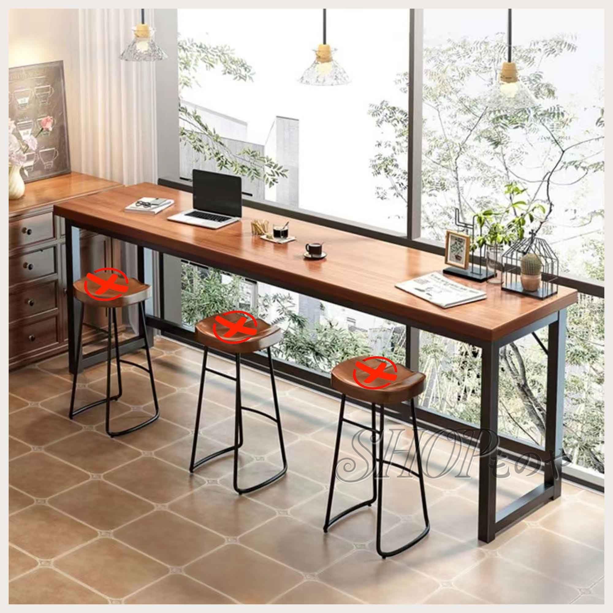 カウンターテーブル ハイテーブル 高さ120cm お洒落 シンプル カフェテーブル ハイカウンターテーブル 組み立て簡単 省スペース バーテーブル 耐スクラッチ性 無垢材デスクトップ 家庭用、カフェ、バーに適しています
