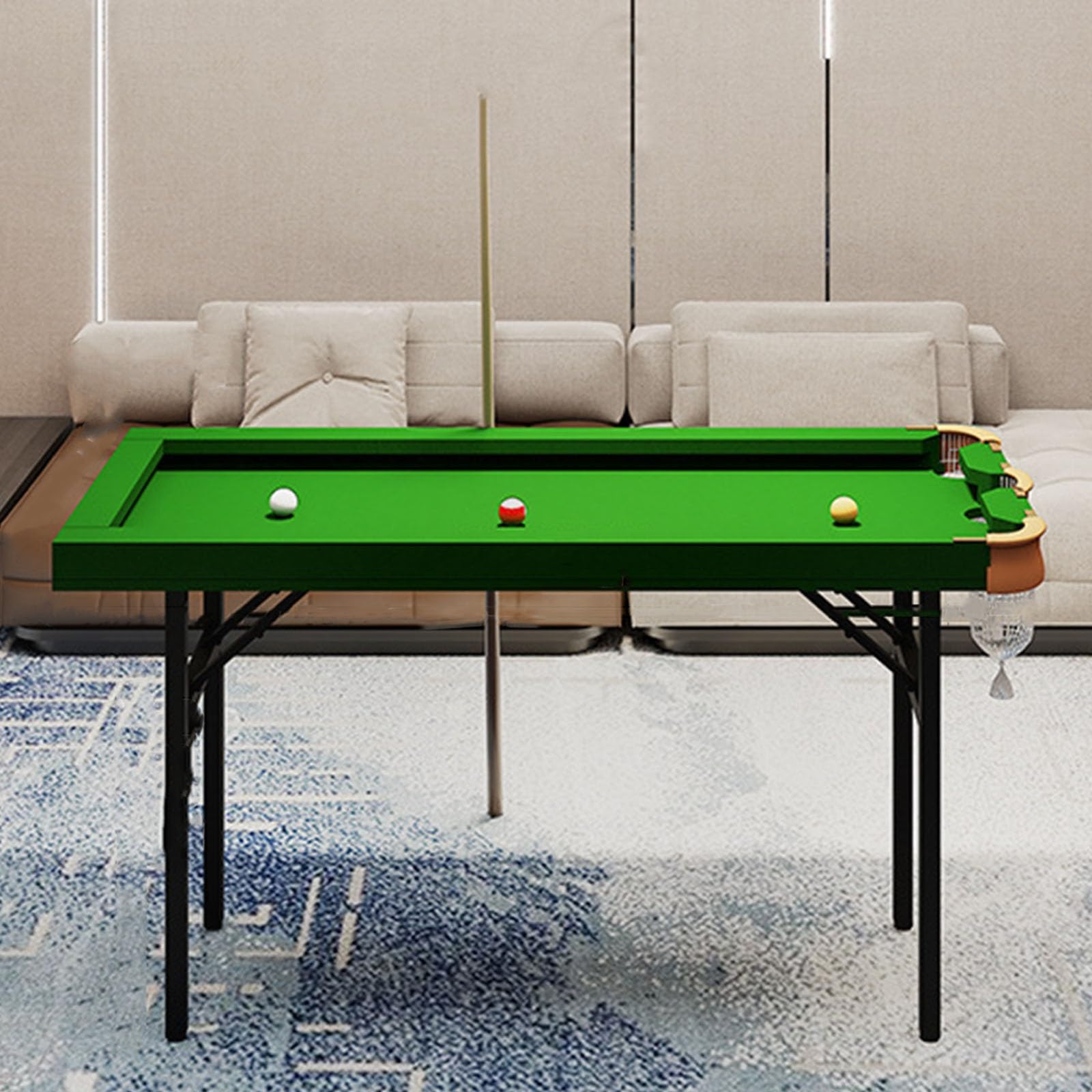 ビリヤード台 ビリヤード グリーン 折りたたみ三脚 ポータブル スキルを向上させる 150/180x60x78cm 小..