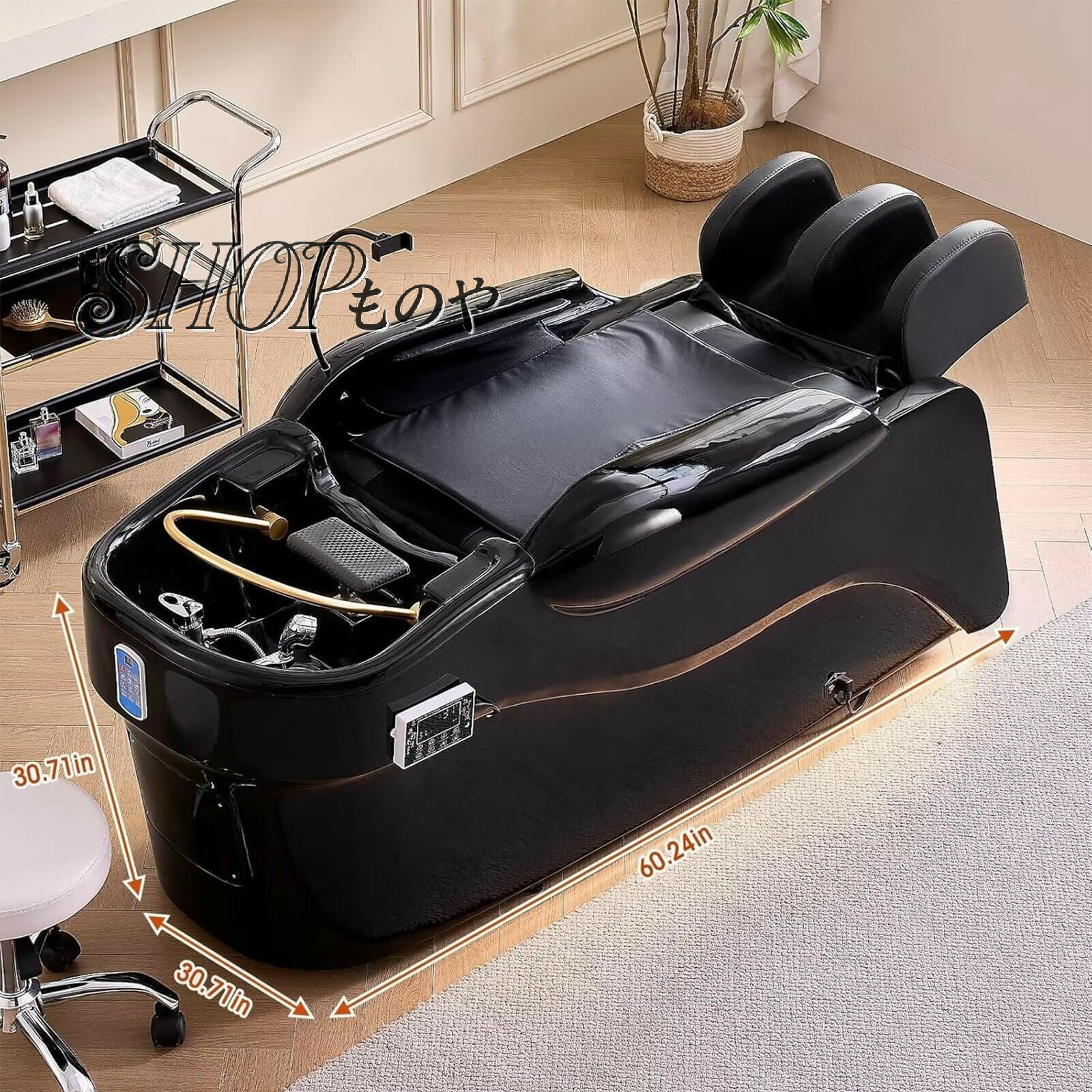 マッサージ機能シャンプーチェア、理髪店全自動水循環ヘッドトリートメントベッド、ウォーターヒーター..