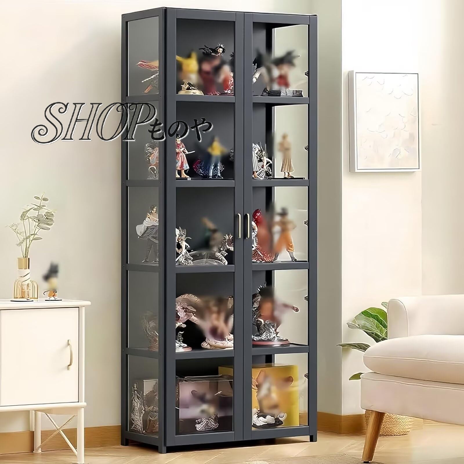 Rakuten - ディスプレイケース ショーケース 密閉防塵設計 フィギュア ディスプレイキャビネット 5段 大容量 62*33*161cm 透明アクリル 天然竹製 ディスプレイラック 模型 フィギュア 漫画 フォトアルバム コレクションラック リビングルーム 寝室 オフィス 手工芸品店対応 (グレー)