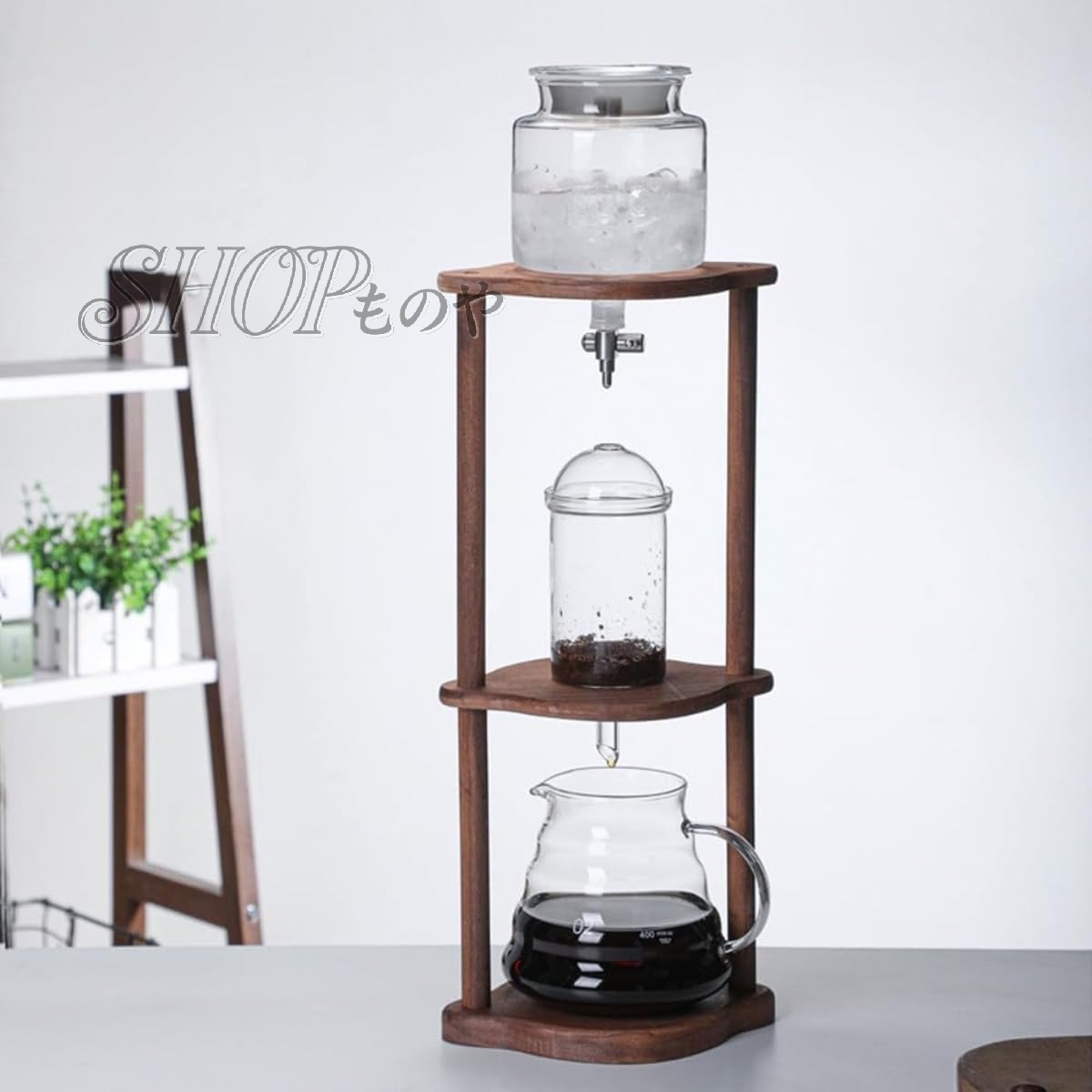 グラス アイスコーヒー ウォータードリッパー 水出し コーヒーポット アイスドリップコーヒーメーカー ガラスポット アイス滴りのコーヒーポット コールドブリュー 冷たいドリッパースローコーヒーコールドブリューポットメーカーウォータードリップ エスプレッソ