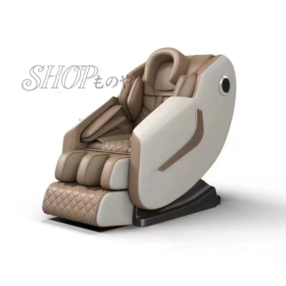 スマートマッサージチェアゼログラビティ快適ヒーター上半身と下半身の独立調節操作簡単高齢者でも簡単に使用可能アームレスト一体型デザイン多機能 (ラージスクリーン ブラウン,マッサージチェア)