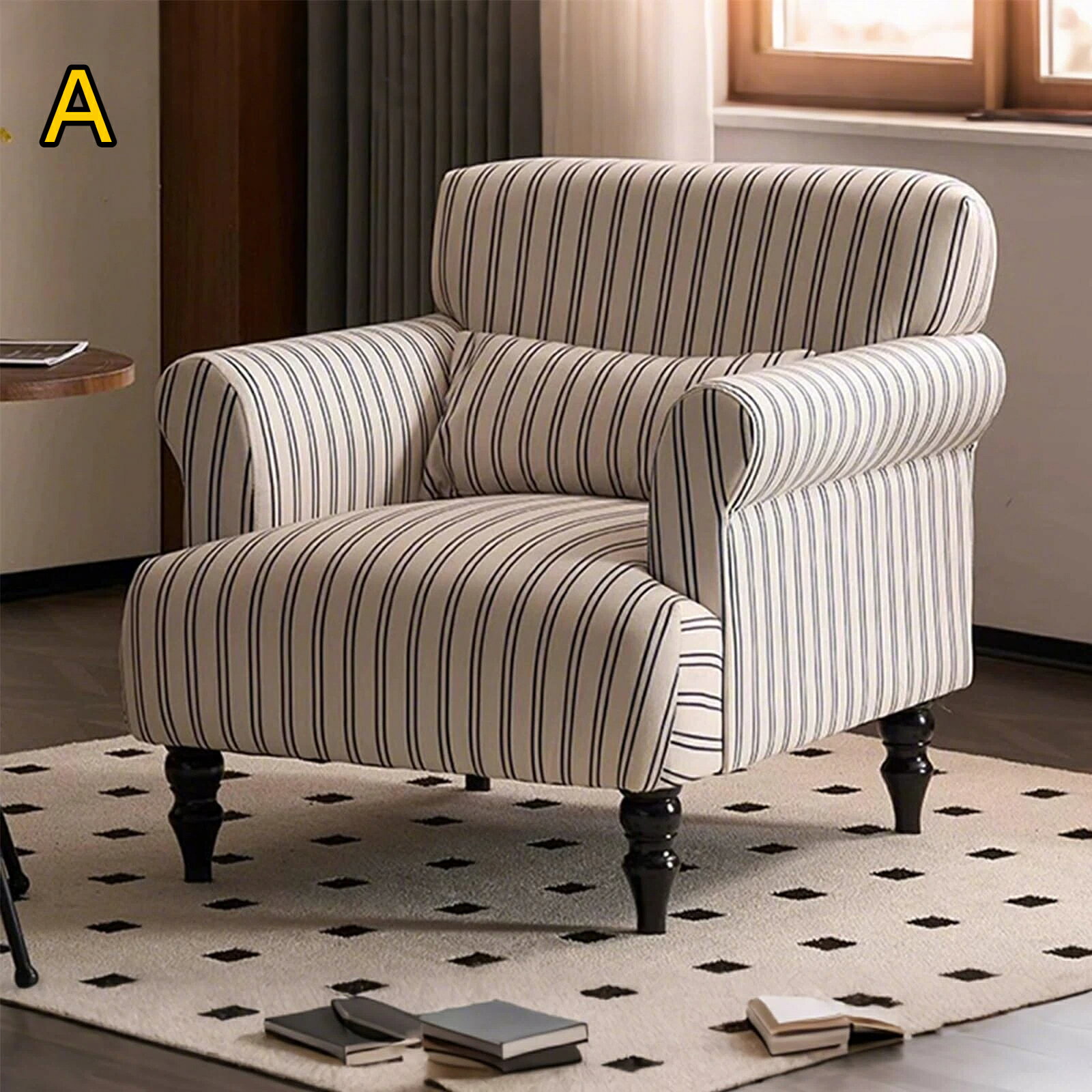 カウチソファー ソファーベッド 1人掛け 長さ80×幅80×高さ80cm 肘掛付き 綿と麻の生地 無垢材の脚 シングルベッド ローソファ 来客用 複数の色をご用意 おしゃれ 一人暮らし