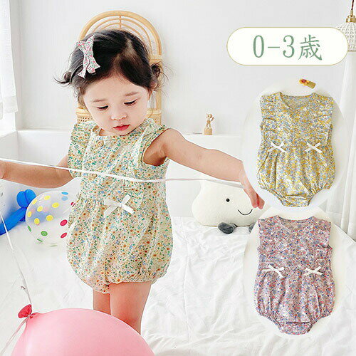 子供服 ロンパース ベビー服 女の子 出産祝い 新生児 袖なし ノースリーブ カバーオール 赤ちゃん服 子供服 花柄 綿100% コットン 柔らかい 春 夏 赤...