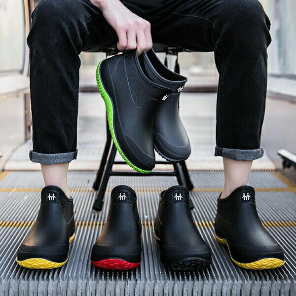 レインシューズ メンズ 超軽量 レインブーツ メンズ レディース ショート 雨靴 防水 晴雨兼用 滑り止め..