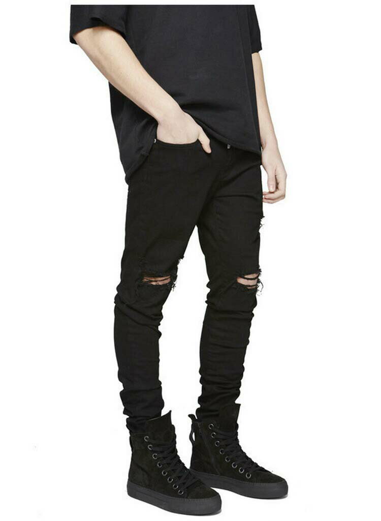 28-42size デニムパンツ ダメージ加工 ストレッチ デニムパンツ ストレッチ スキニー ストレート デニム カジュアル メンズスタイル ロック カジュアル ジーンズ ダメージ パンツ ジーパン パンツ ジーンズ ロングパンツ