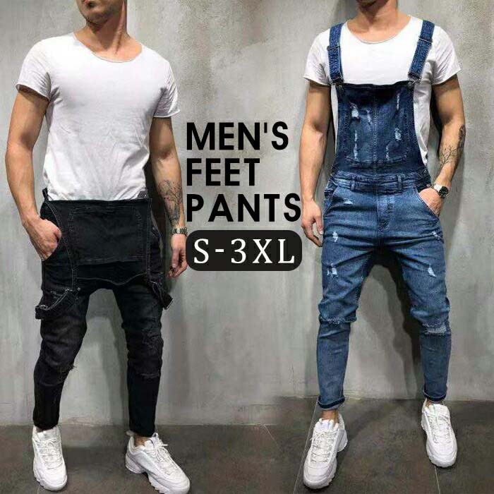 サスペンダージーンズ メンズ サロペットパンツ デニム スキニー オーバーオール ロング丈 スリムフィット 美脚 ストレッチ 人気 おしゃれ カジュアル 旅行 通勤 通学 ビジネス普段着 誕生日 プレゼント ジャンプスーツ ストリート shopnakakuni-10011907 ルカナ パッケージ画像