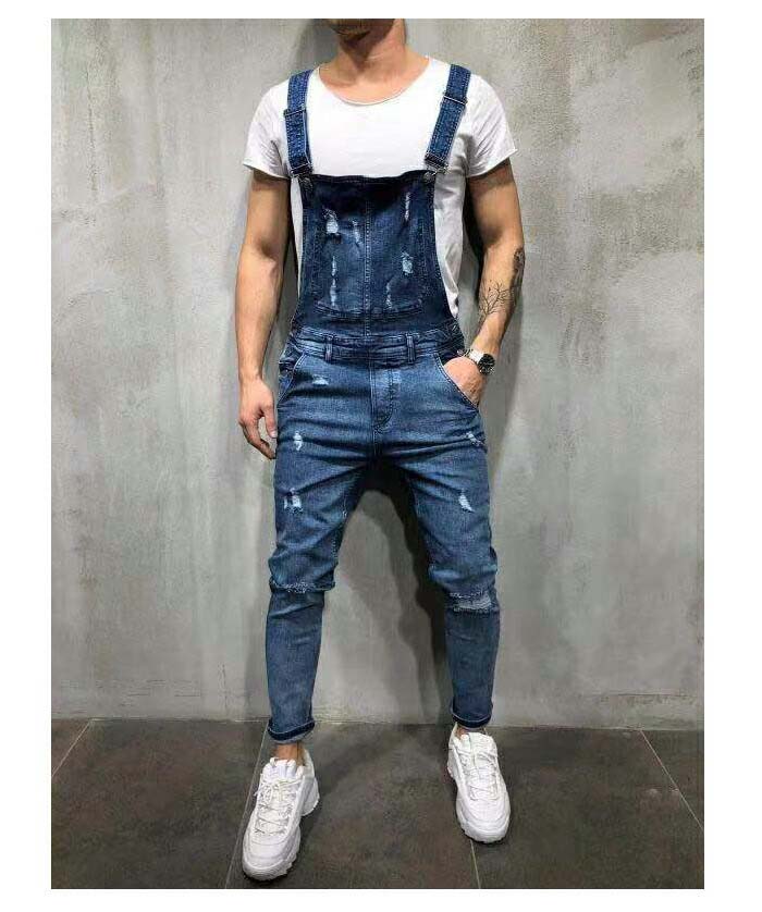 サスペンダージーンズ メンズ サロペットパンツ デニム スキニー オーバーオール ロング丈 スリムフィット 美脚 ストレッチ 人気 おしゃれ カジュアル 旅行 通勤 通学 ビジネス普段着 誕生日 プレゼント ジャンプスーツ ストリート shopnakakuni-10011907 ルカナ サンプル画像3