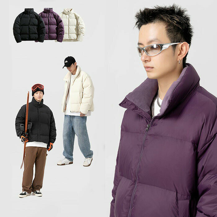 楽天ルカナダウンジャケット メンズ ダウンコート 防寒 防風 保温 軽量 暖かい ダウン ジャケット アウター 大きいサイズ コート 厚手 細身 男性 大人 秋 冬 冬服 アウトドア フードなし メンズファッション おしゃれ あったか ゆったり カジュアル ジャケット M-2XL