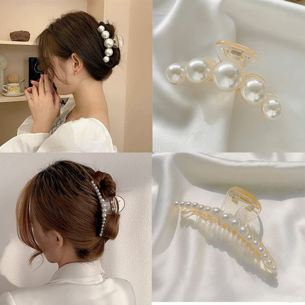 2点セット ヘアクリップ ヘアアクセサリー バンスクリップ バレッタ ハーフアップ ...