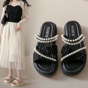2ways 厚底サンダル 美脚 パール サンダル レディース 女性 サンダル シューズ 靴 厚底スニーカー 疲れない サンダル フラットサンダル レディースサン...