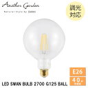 LED電球 125ボール クリア E26 40W相当 4W 485lm SWB-LDG4L-G125-27B 調光対応 スワン電器 LEDランプ 天井照明 プレ...