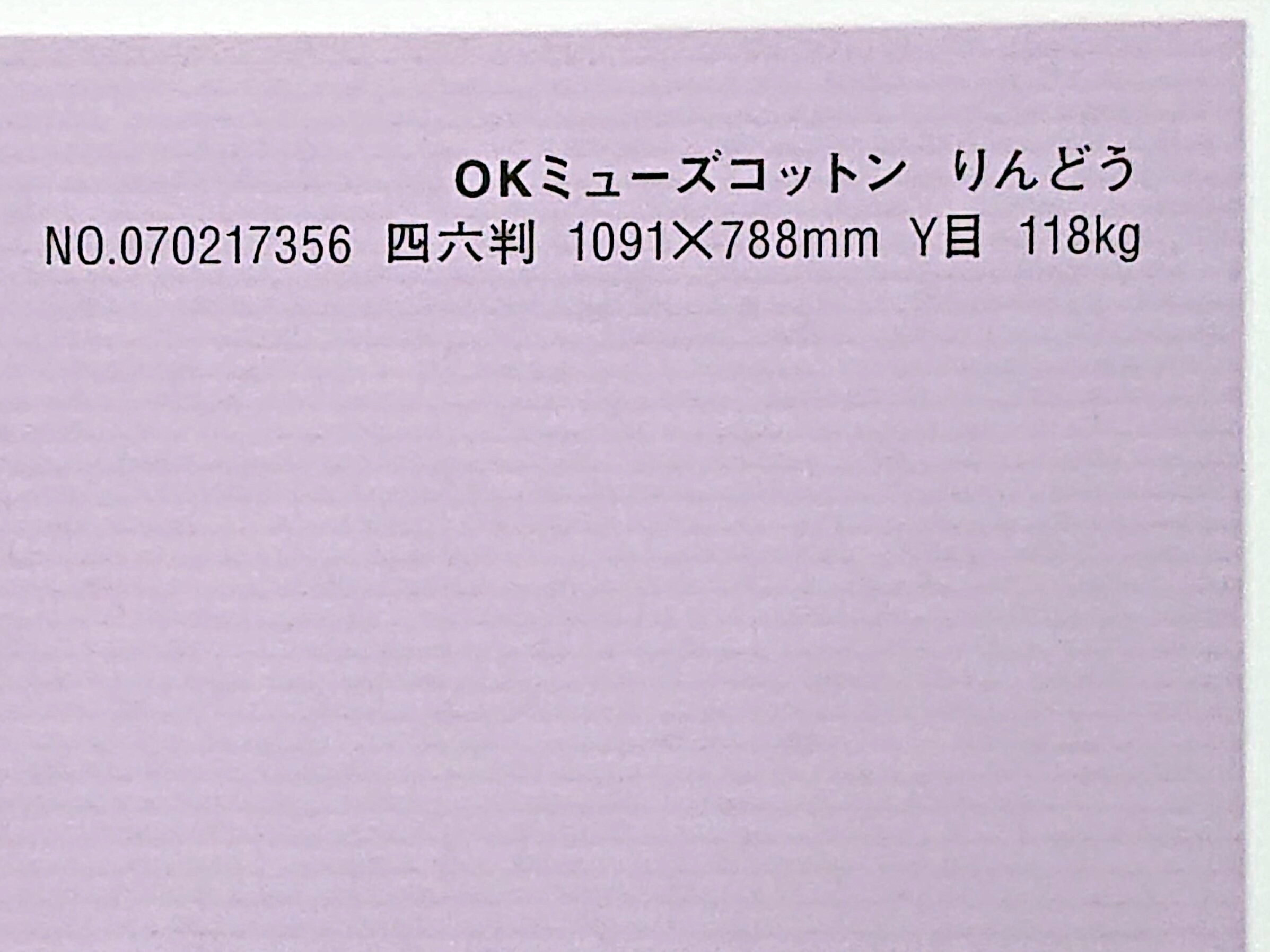 OKミューズコットン 紙 118kg B3サイズ 32枚入り 選べる全50色 厚さ0.22mm 515mm×364mm ファンシーペーパー オリオン りんどう