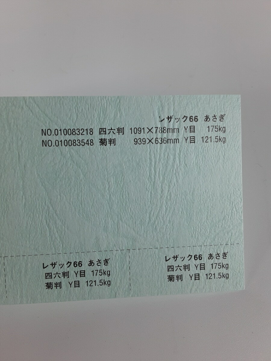レザック66紙 175kg A4サイズ 33枚入 選べる50色 あさぎ オリオン