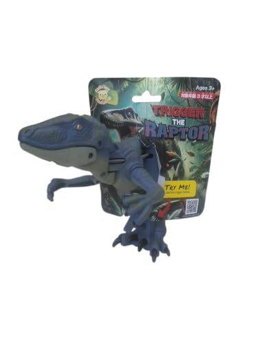サンスマイル【握ると動く恐竜おもちゃ】 TRIGGER THE RAPTOR トリガー・ザ・ラプトル 細部にまでこだわったリアルな造形と彩色が特徴のアクション恐竜玩具。 小型恐竜のラプトルが頭を高くして危険や獲物を見つける姿勢、器用に動く鋭い指爪、敵を倒し押さえつける鉤爪、小さな顔で大きく開く口等の特徴も再現。 【JANコード】4589634911006 【状態】新品 【発送】1〜2営業日で発送（休業日除く）