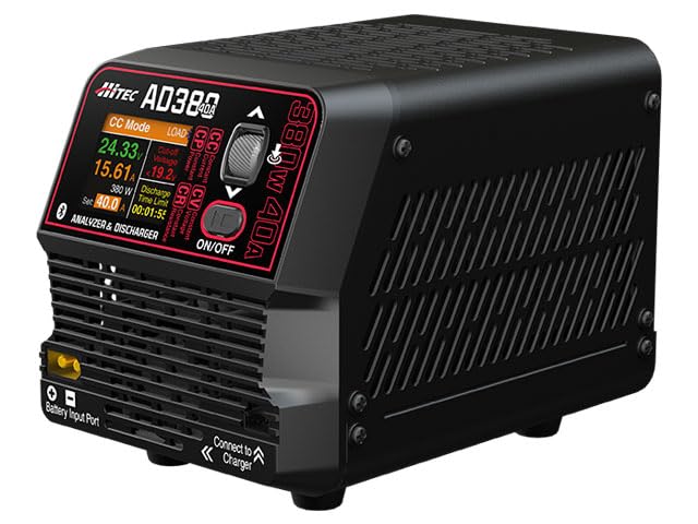 ハイテック マルチプレックス ジャパン (Hitec Multiplex Japan) ハイテック ANALYZER & DISCHARGER AD380 Vol.2 アナライザ & 放電器 AD380 Vol.2 日本正規品 44359-V2 最大380Wにパワーアップした放電器「AD380 Vol.2」 最大40Aまたは380Wでバッテリーを放電しバッテリーの種類やサイズ、セル数や種類を問わず、最大30Vまで測定できます。 2 WAY Discharge AD380 Vol.2は2通りの方法で放電ができます。 【4つの放電モード】4つの放電モードを用途に合わせて選べます。 ラジコン用には無かった、産業用の「電子負荷」測定器での放電モードを装備。 【スマートフォン用アプリでも操作が可能】Bluetoothモジュールを内蔵しており、「Hitec LinkPower X JPN Ver」アプリでスマートフォンから操作することができます。 【JANコード】4571656013745 【状態】新品 【発送】1〜2営業日で発送（休業日除く）