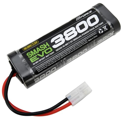 ジーフォース SMASH EVO NiMH 7.2V 3800mAh ニッケル水素バッテリー 日本正規品 GE025 タフネス&イージー!大定番のNiMHバッテリー。 ゴールド端子と極太14Gケーブルで優れた通電性! ブラック基調＋クリアシュリンクで見た目もクールに! 3800mAhの超大容量で更なるロングランを可能に! 【JANコード】4580416510257 【状態】新品 【発送】1〜2営業日で発送（休業日除く）