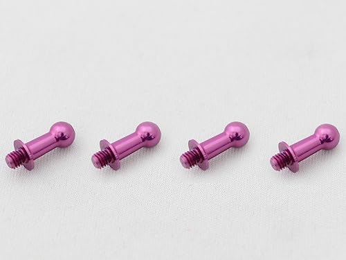 RC-ART ジュラルミン Φ4.8ピロボール(4個)L8XN3mm パープル WP-0121