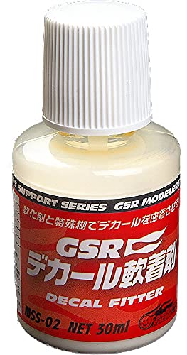 GSR モデラーズサポートシリーズ MSS 02 デカール軟着剤 再販分 (C) GOODSMILE RACING. All Rights Reserved. デカール軟着剤 容量：30ml 掲載の写真は実際の商品とは多少異なる場合があります。 【JANコード】4560392849060 【状態】新品 【発送】1〜2営業日で発送（休業日除く）