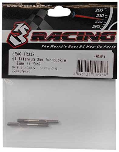 3レーシング 3RAC-TR332 64チタン3mmターンバックル32mm(2個) (スリーレーシング) 米国のINTEGY倉庫から出荷される本物の工場部品 最高級の素材 & 見事な職人技 示された価格には、輸入税、関税および手数料は含まれていません すぐに発送し、約2週間で日本到着 30日間の限定保証 【JANコード】4895124702468 【状態】新品 【発送】1〜2営業日で発送（休業日除く）