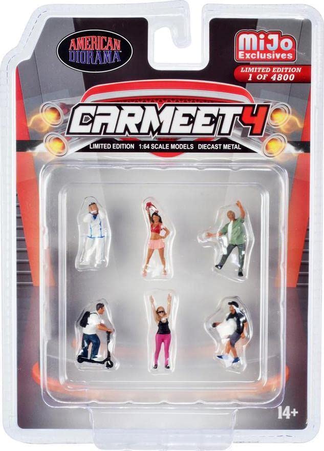 アメリカン ジオラマ 1/64 フィギア カーミート4 American Diorama Figure Carmeet 4 [並行輸入品] American Diorama 1/64スケール フィギア6体セット ダイキャスト製 MiJo（北米）限定 ※車の模型は付属しません 【JANコード】0686162765072 【状態】新品 【発送】1〜2営業日で発送（休業日除く）