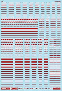 MYK DESIGN/アシタのデカール GMライン 07｢ストレート・ライン #1 ｣レッド GM-129
