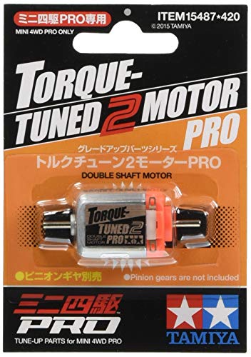 タミヤ ミニ四駆 グレードアップパーツ No.487 トルクチューン2モーターPRO 15487 ミニ四駆用グレードアップパーツ カーブや上り坂でもパワーの低下が少なく、加速力に優れたトルク型 テクニカルコースに適したダブルシャフトモーター 基本スペック:適正電圧:2.4~3.0V 推奨負荷トルク:1.7~2.1mN m 回転数:12200~14400r/min 消費電流:1.7~2.0A 推奨負荷トルク時 使用可能マシン:ミニ四駆PRO各車 【JANコード】4950344063741 【状態】新品 【発送】1〜2営業日で発送（休業日除く）